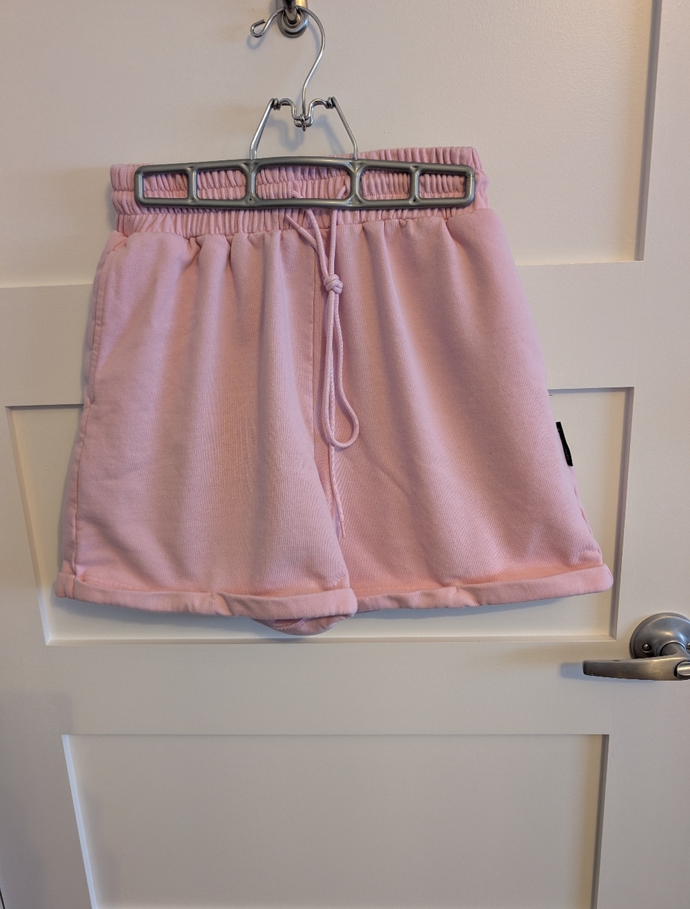 Soft Pink Elastic Waist Lounge Shorts